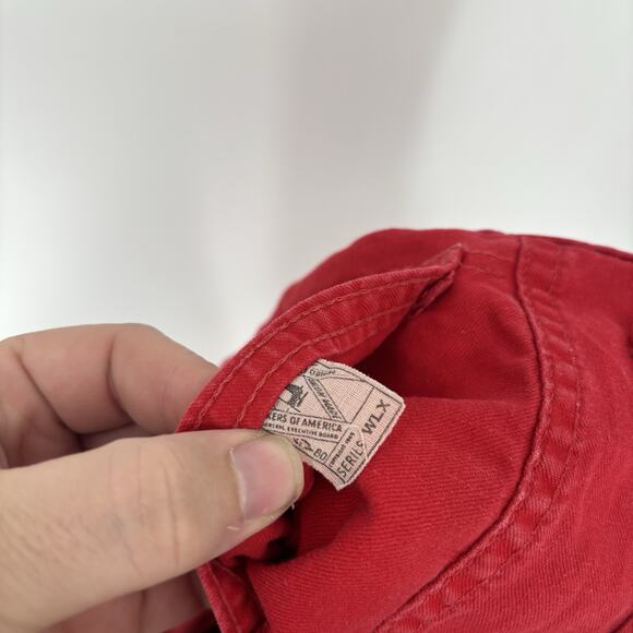 Vintage 1970’s Big Smith Painters Pants Jeans Red 28x30 USA Womens Union Made - Picture 2 of 13